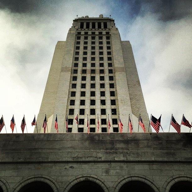 Losangeles Photograph - Happy 4th Of July! L.a. City Hall Looks by Andres Cruz