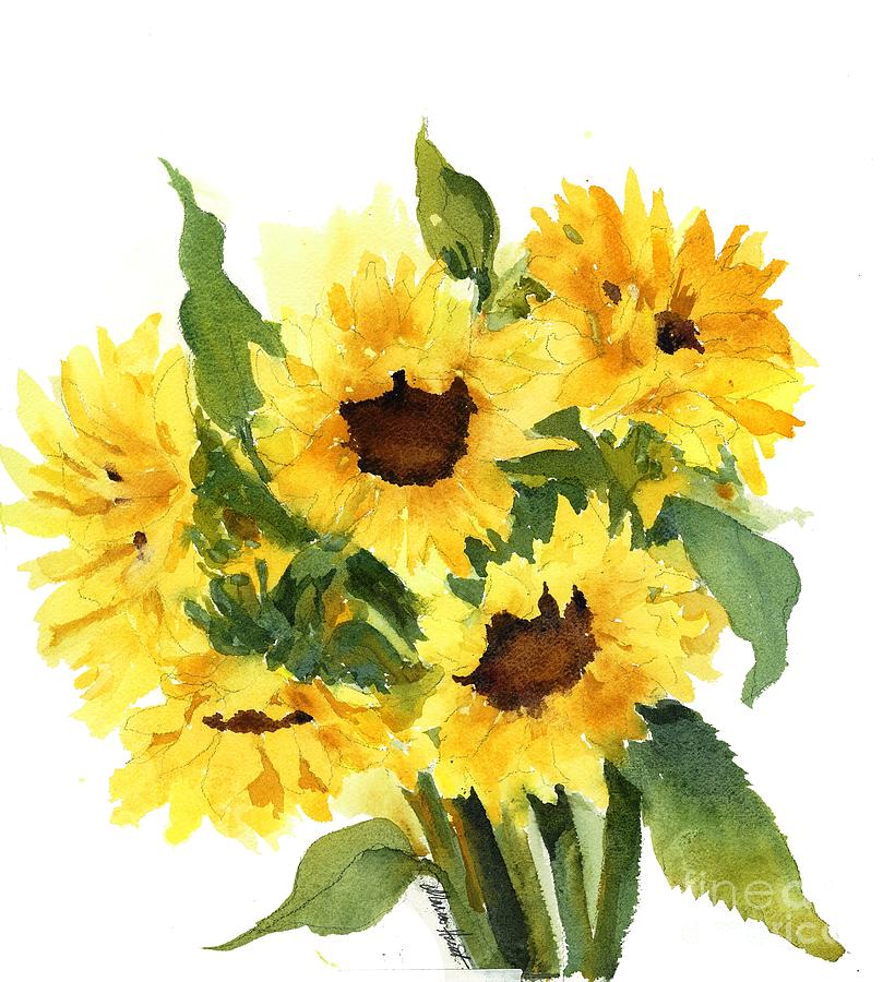 Sunflower Painting - You Are My Sunshine by Maria Hunt