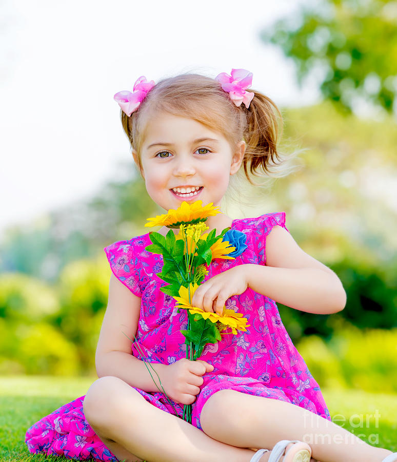 Happy baby girl Photograph by Anna Om | Fine Art America