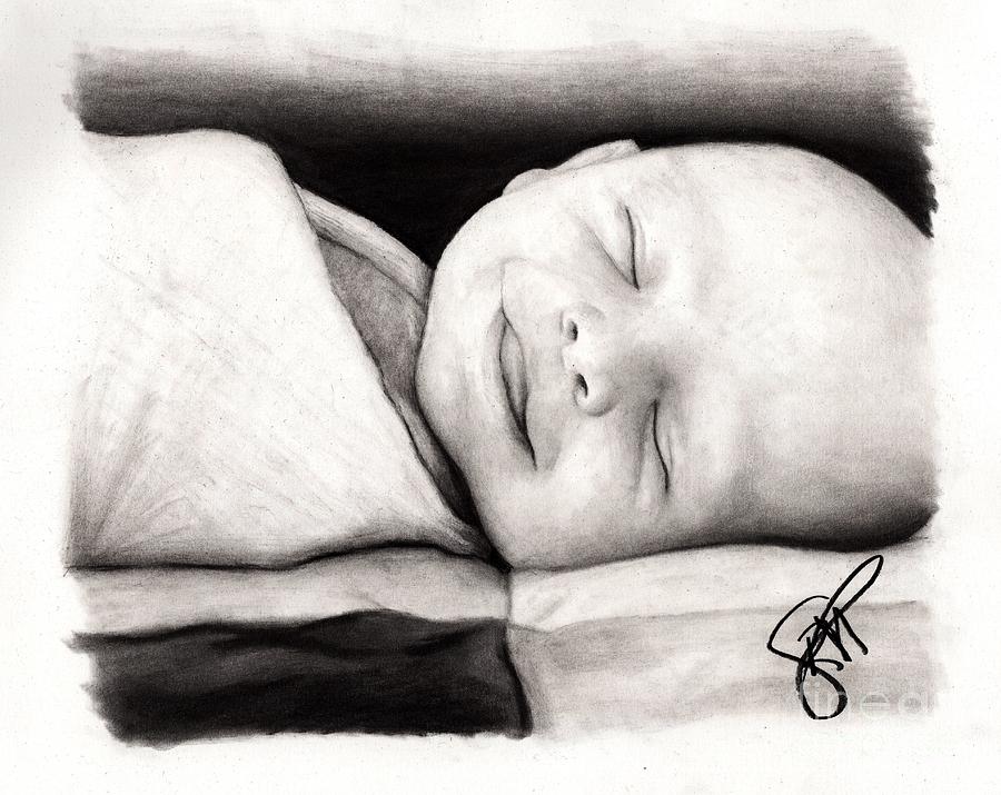 Happy Baby Drawing by Rosalinda Markle