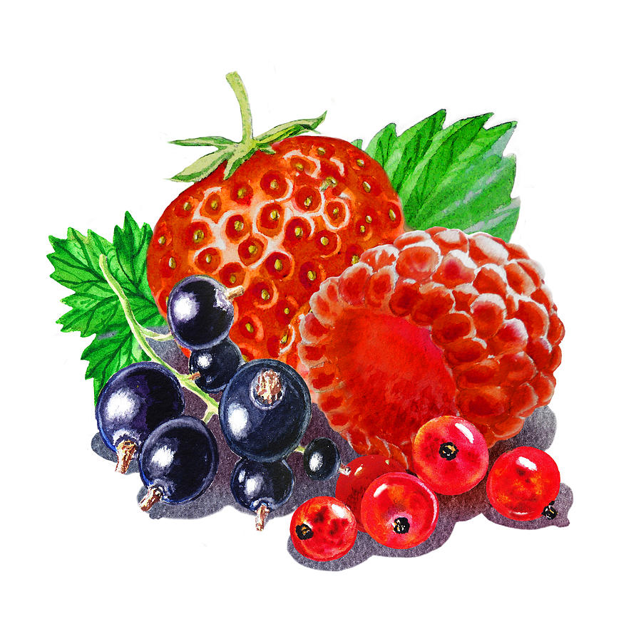 Happy Berry Mix Painting by Irina Sztukowski