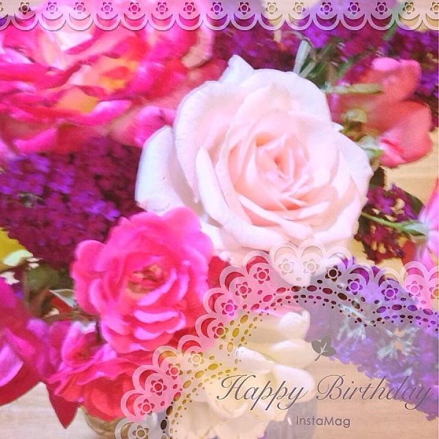 Flower Photograph - Happy Birthday - Photo And Card Design by Anna Porter