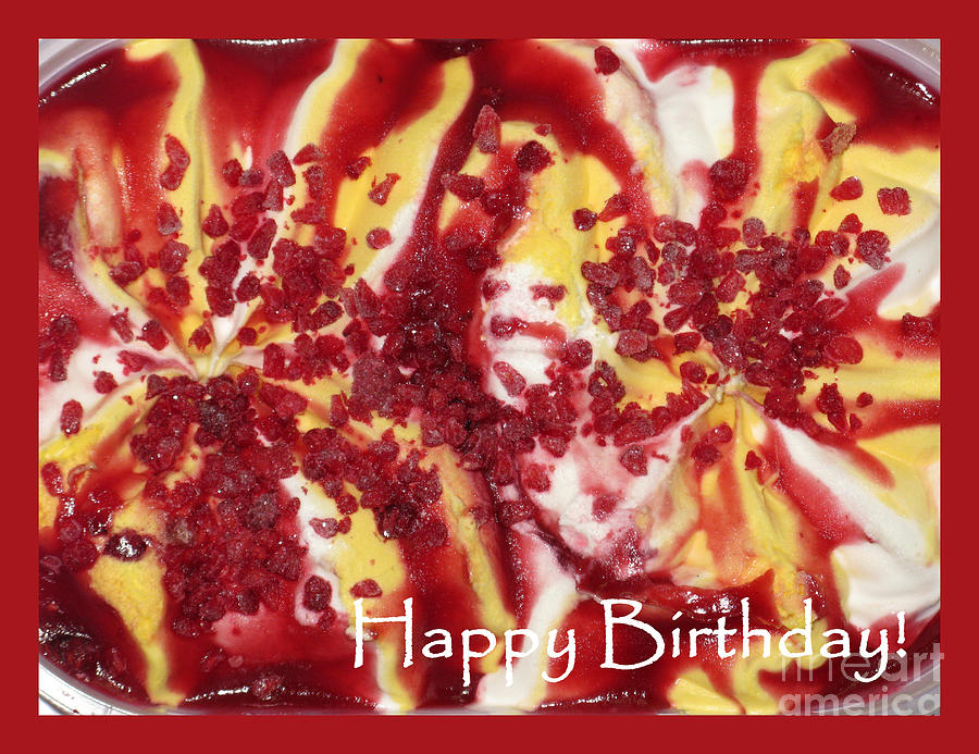Ice Cream Photograph - Happy Birthday Ice Cream Card by Ausra Huntington nee Paulauskaite