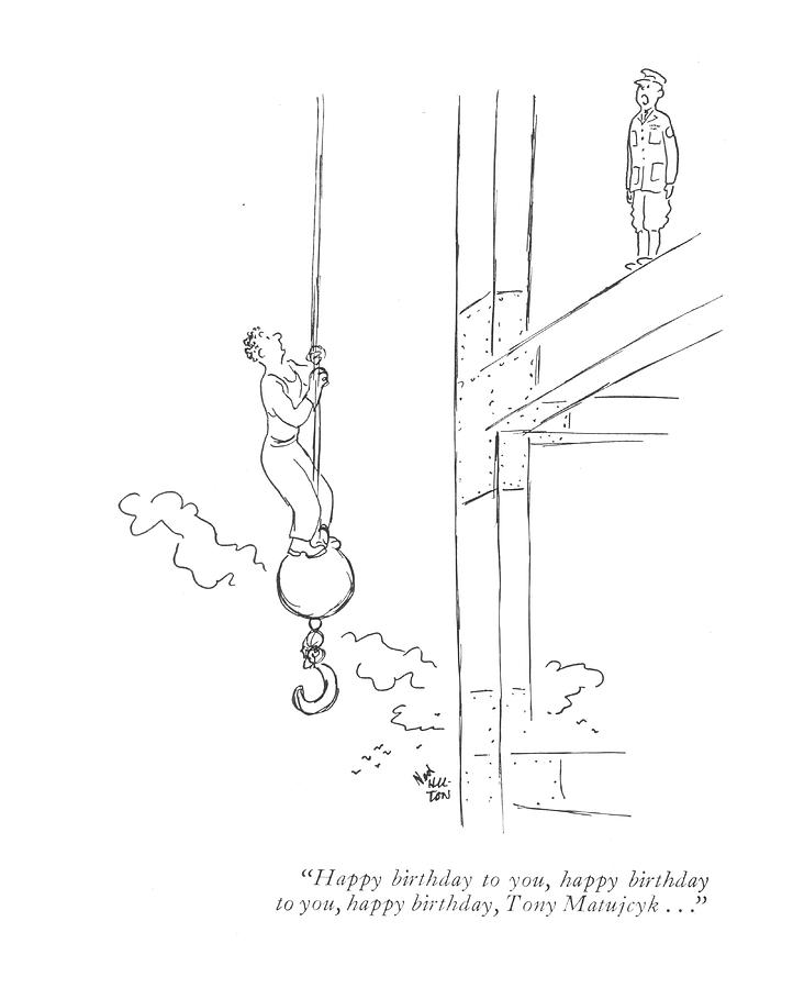 Happy Birthday Drawing by Ned Hilton