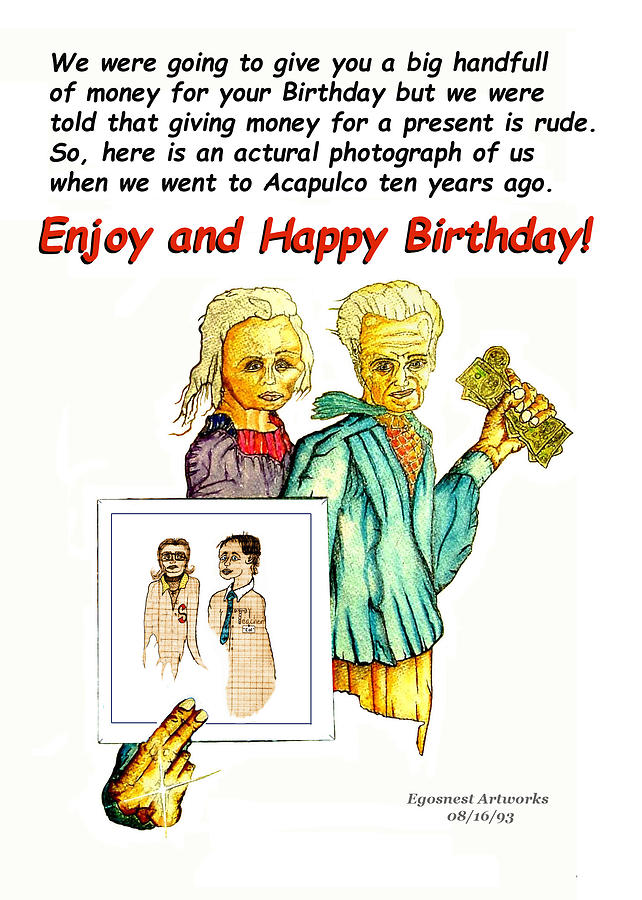 Birthday Painting - Happy Birthday Office Memo Employee by Michael Shone SR