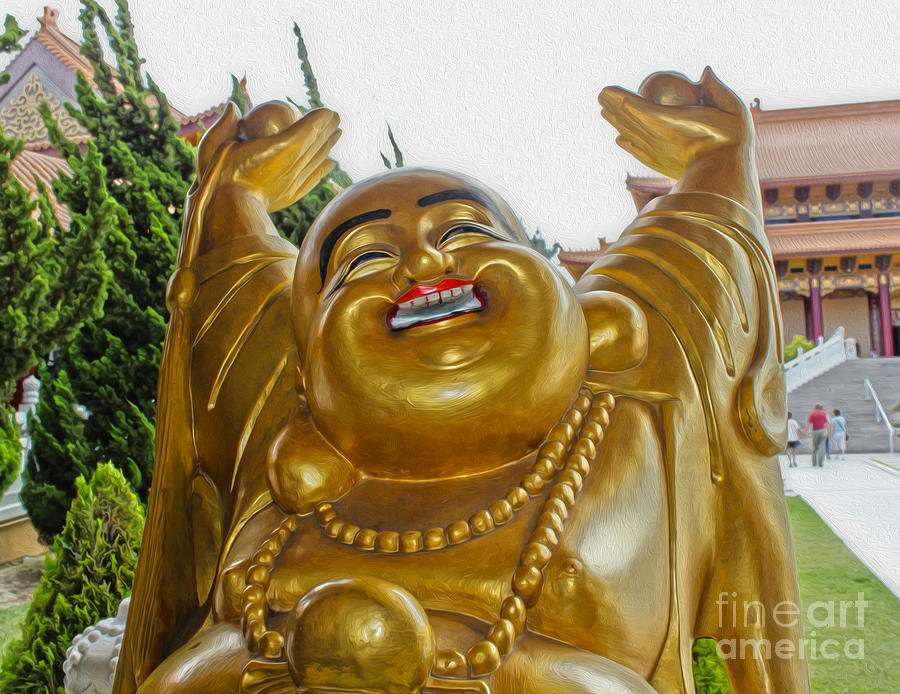 Buddha Photograph - Happy Buddha by Gregory Dyer