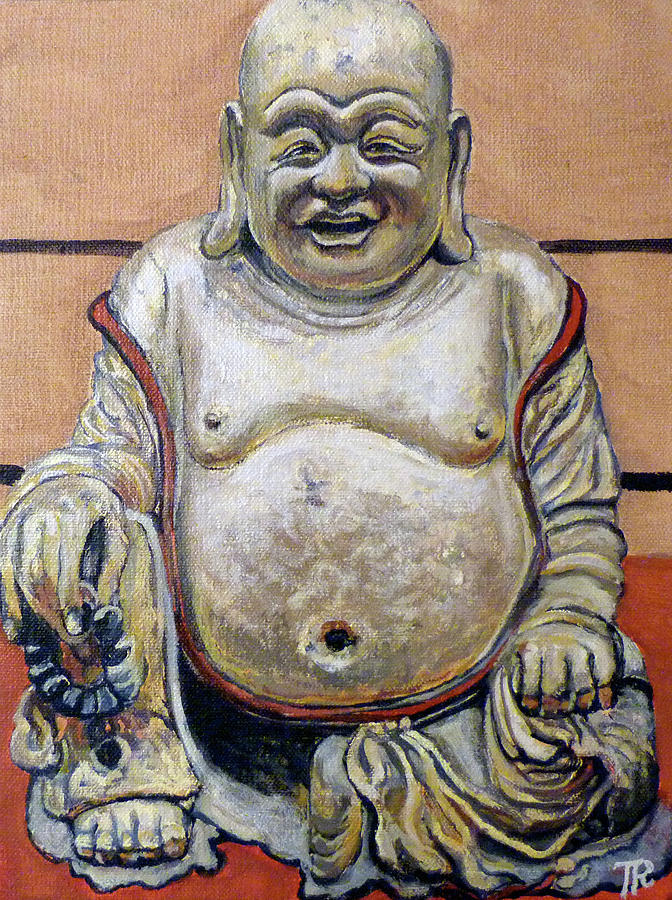 Happy Buddha  Painting by Tom Roderick