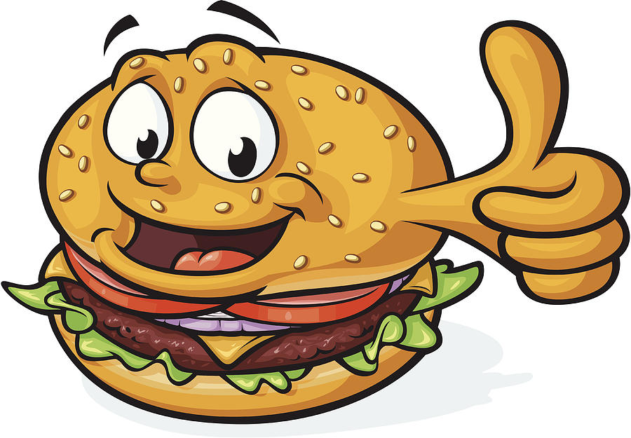 Happy Burger Drawing by Davidnay