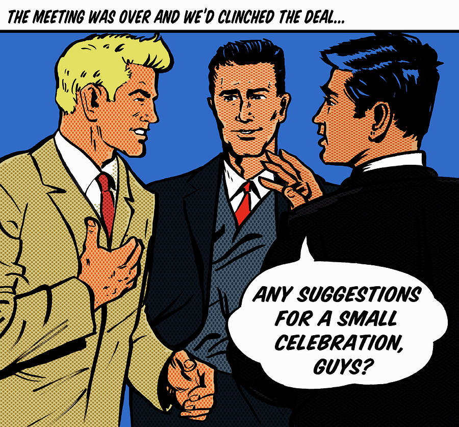 Happy Businessmen With Speech Bubble Digital Art by Jacquie Boyd Happy Businessmen With Speech Bubble Digital Art by Jacquie Boyd