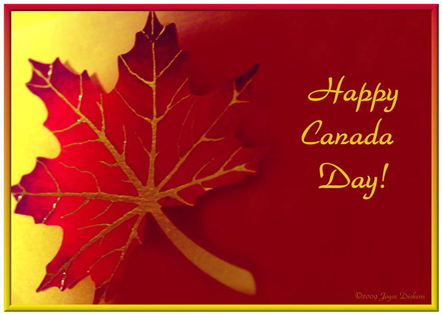 Unique Photograph - Happy Canada Day by Joyce Dickens