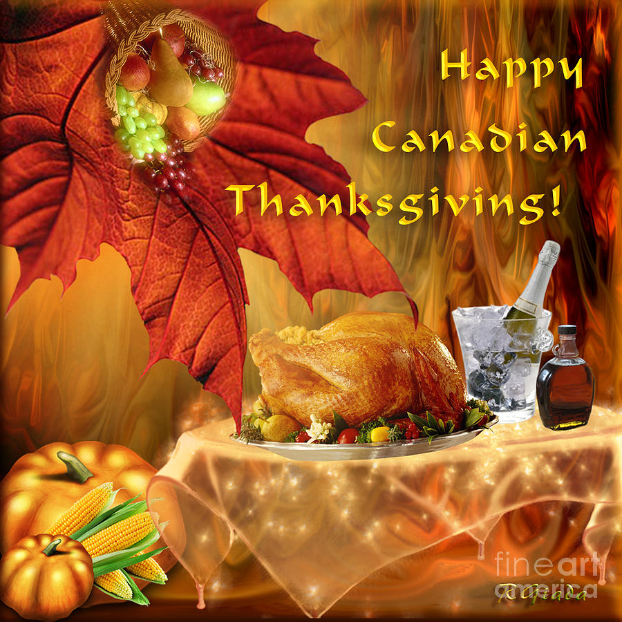 Happy Canadian Thanksgiving Digital Art by Giada Rossi