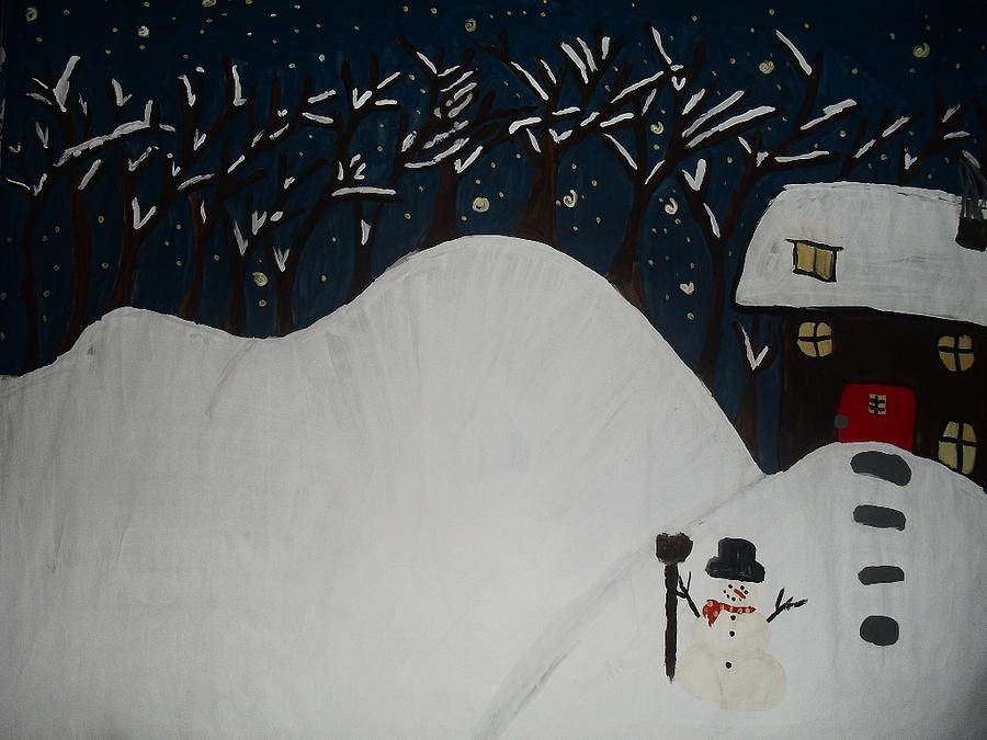 Happy Christmas Painting by Renee Crane