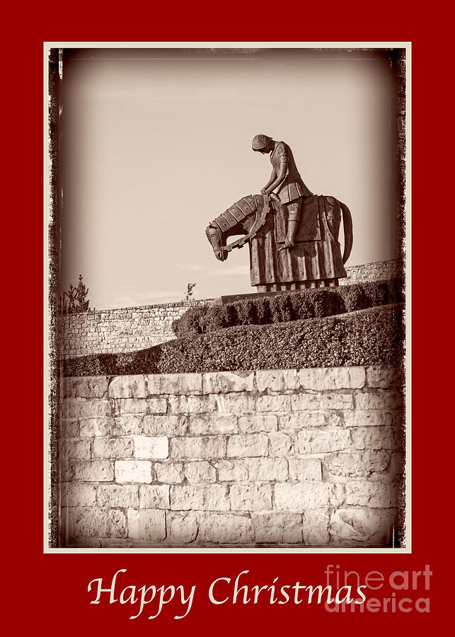 Christmas Photograph - Happy Christmas with St Francis by Prints of Italy