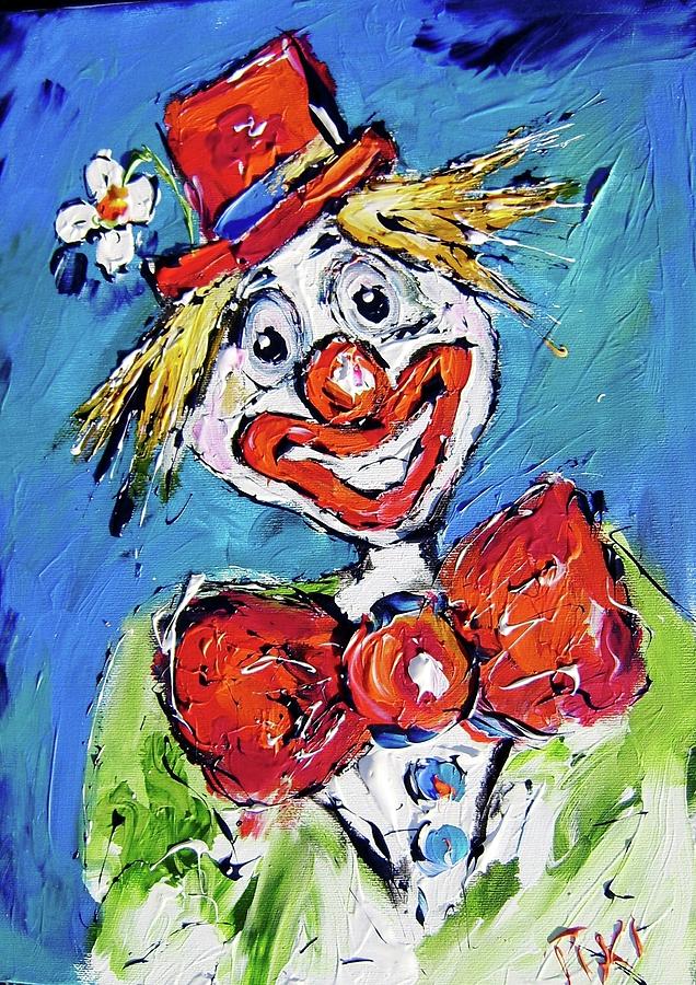Happy clown-ideal for childrens nurserys Painting by Mary Cahalan Lee ...