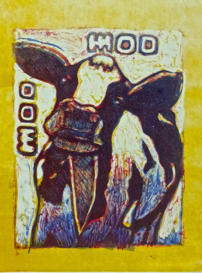 Happy cow Mixed Media by Walt Maes