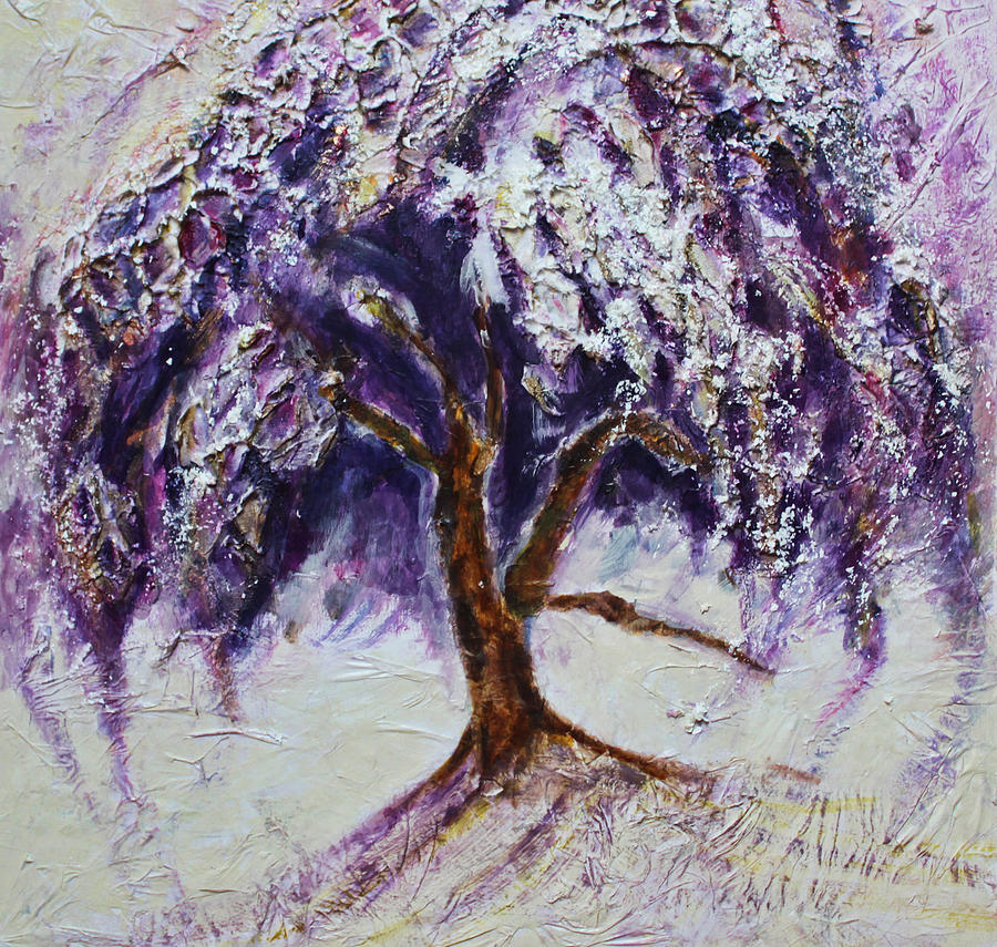 Happy Dance of the Weeping Tree Painting by Christiane Kingsley