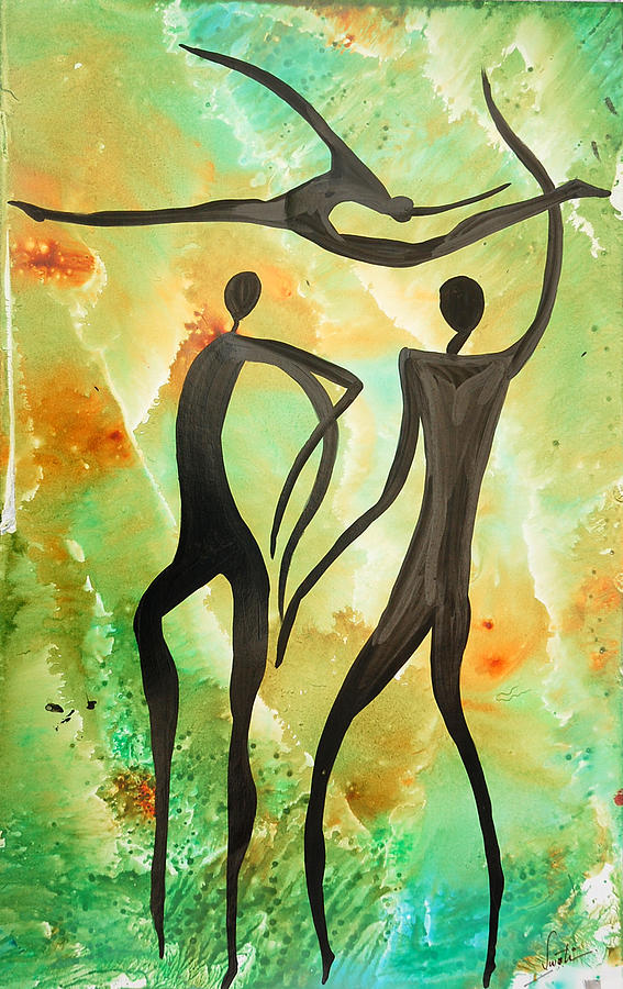 Abstract Painting - Happy Dance by Swati Sharma