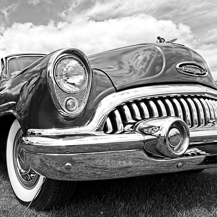 Happy Days - 53 Buick Riviera Black and White Photograph by Gill Billington
