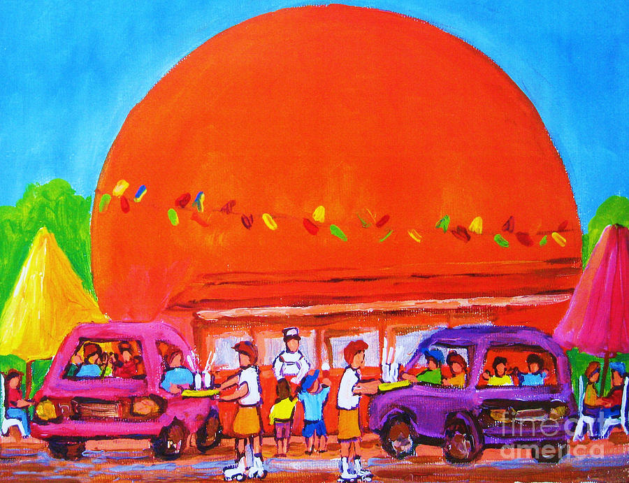 Happy Days At The Big  Orange Painting by Carole Spandau