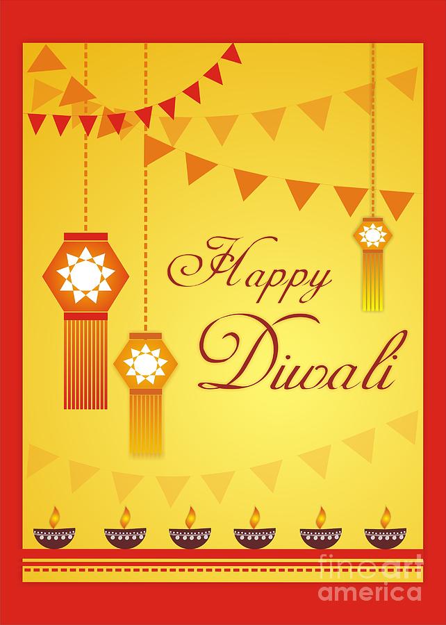 Happy Diwali English Digital Art by Prajakta P - Fine Art America