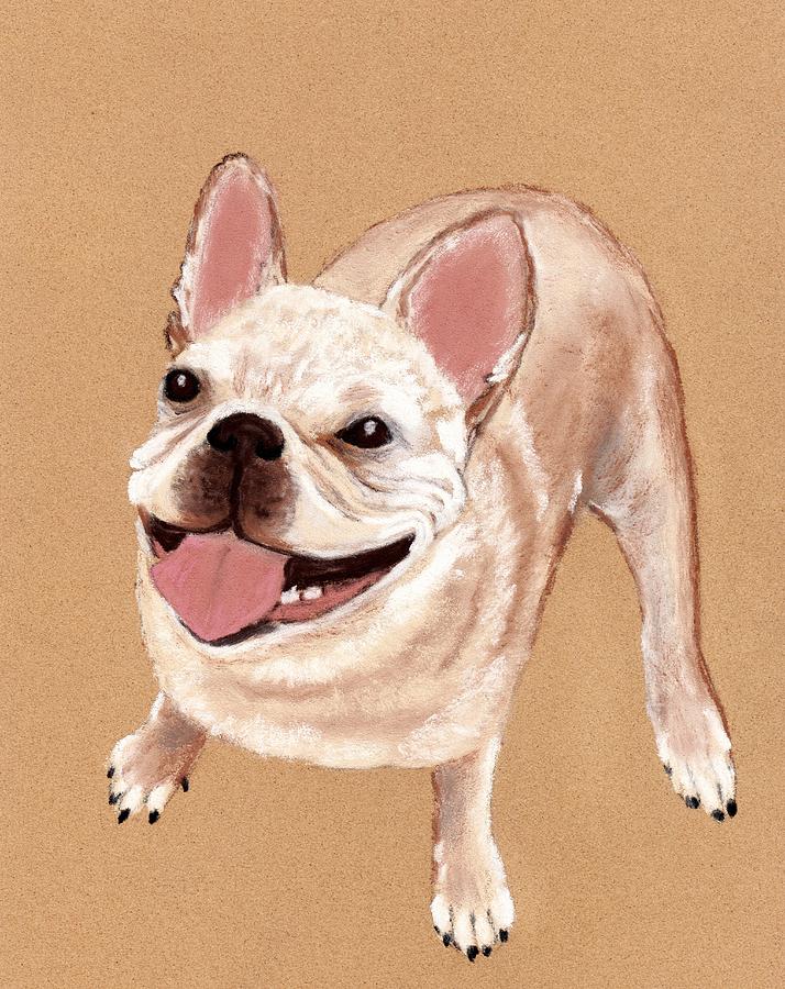 Happy Dog Painting by Anastasiya Malakhova