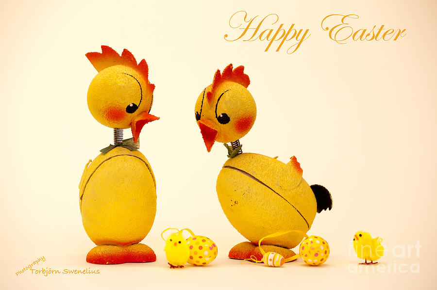 Happy Easter chickens Photograph by Torbjorn Swenelius