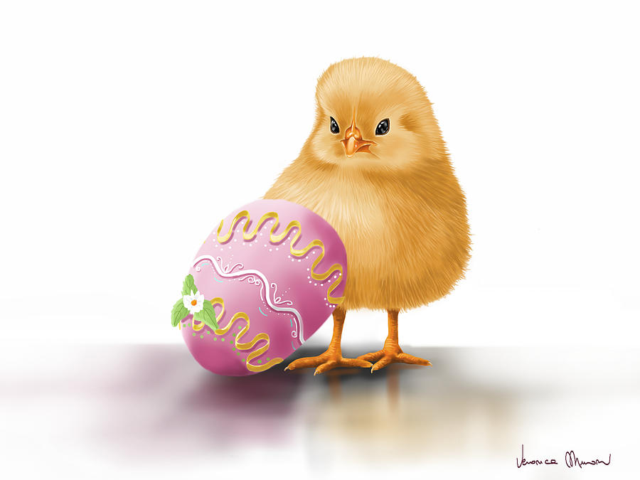 Happy Easter Painting by Veronica Minozzi