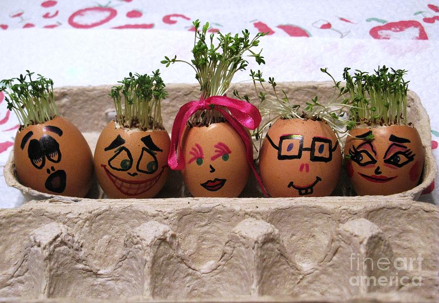 Happy Photograph - Happy Eggmen Family Easter Series by Ausra Huntington nee Paulauskaite