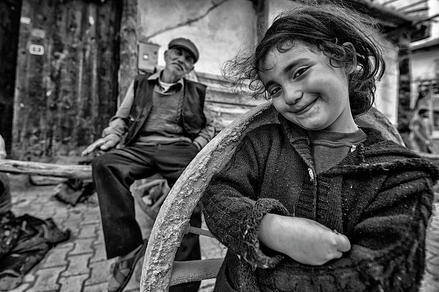 Black And White Photograph - Happy Eyes by Veli Aydogdu