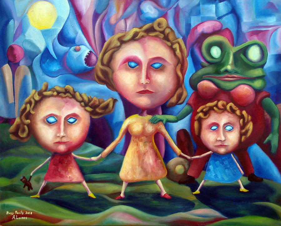 Happy Family 2013 Painting by Alex Lavrov