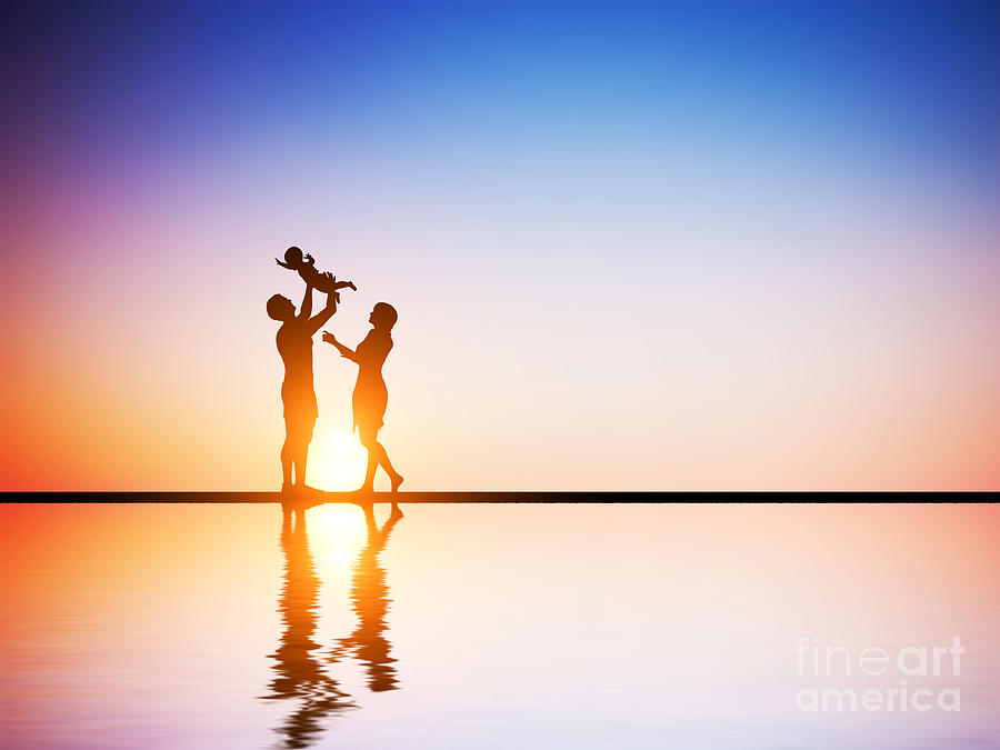 Happy family together parents celebrating their little child Photograph by Michal Bednarek