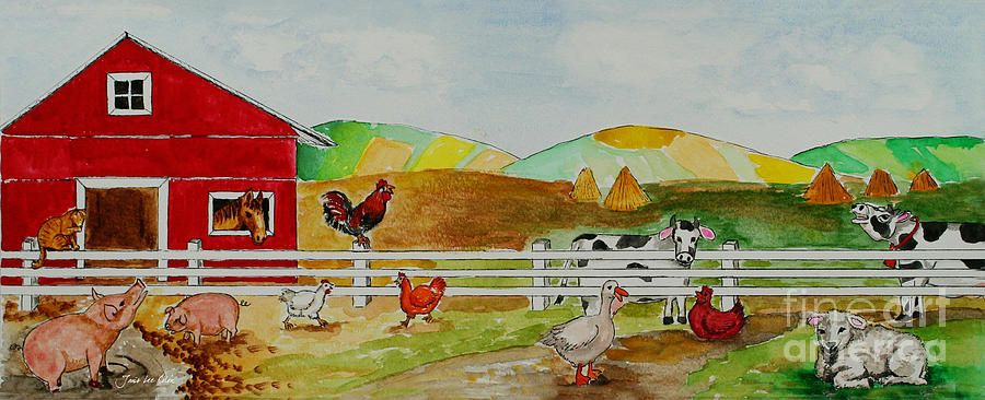 Happy Farm Painting by Janis Lee Colon