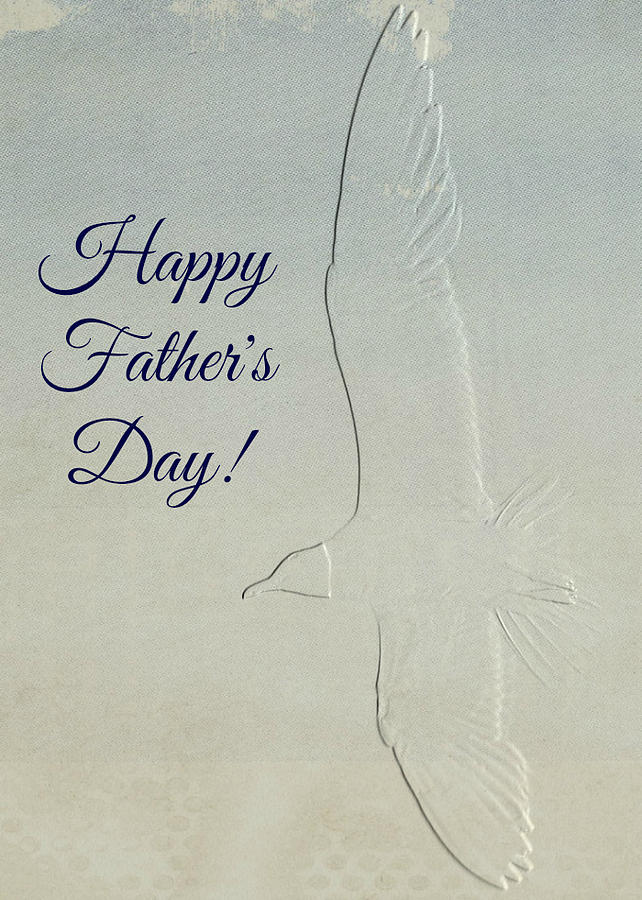 Happy Fathers Day - Embossed Gull Photograph by Dark Whimsy