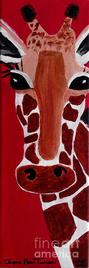Happy Giraffe Painting by Jayne Kerr 