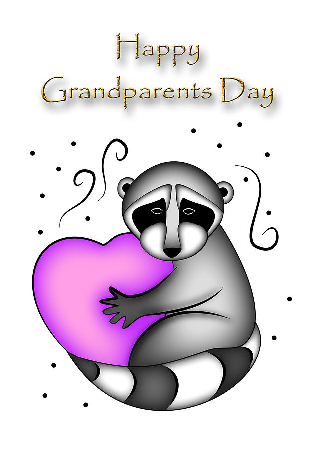 Flower Digital Art - Happy Grandparents Day by Jeanette K