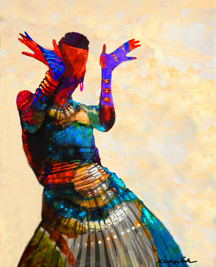 Dancer Painting - Happy hands by Kanayo Ede
