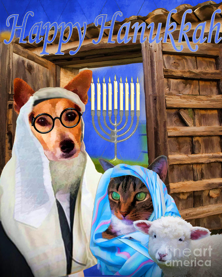Happy Hanukkah  - 2 Digital Art by Kathy Tarochione