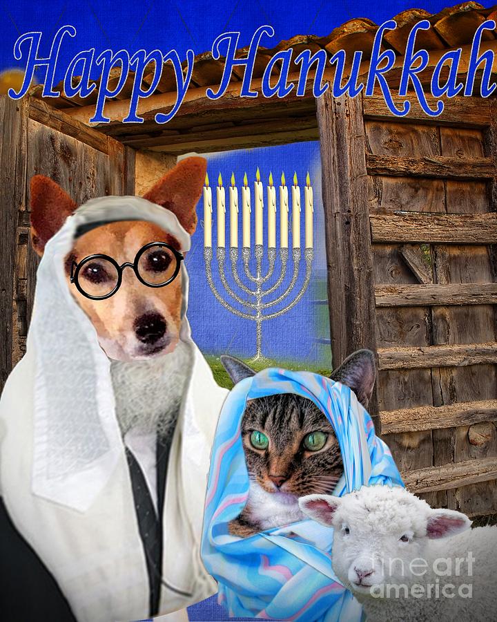 Jake Bergman Digital Art - Happy Hanukkah -1 by Kathy Tarochione