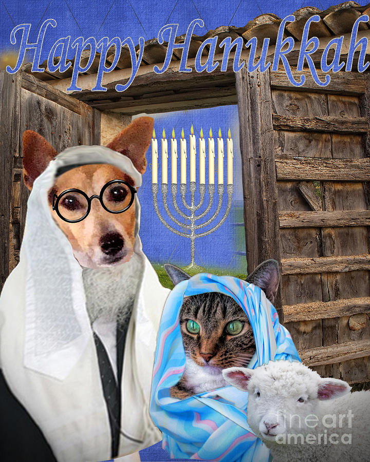 Jake Bergman Digital Art - Happy Hanukkah -3 by Kathy Tarochione