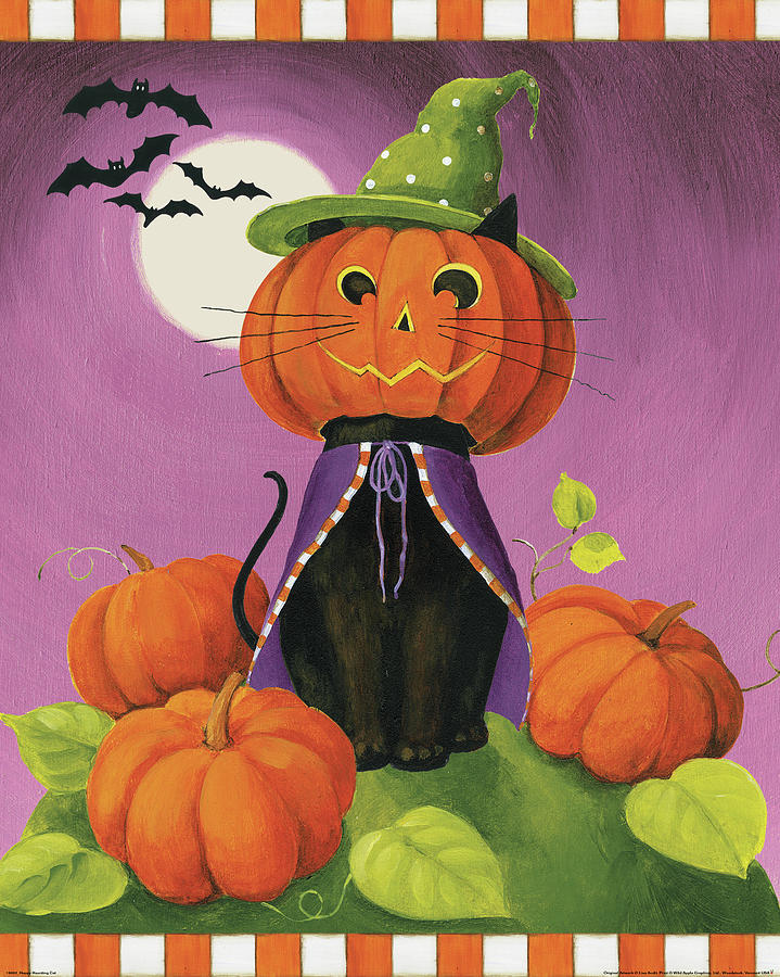 Happy Haunting Cat Painting by Lisa Audit - Fine Art America