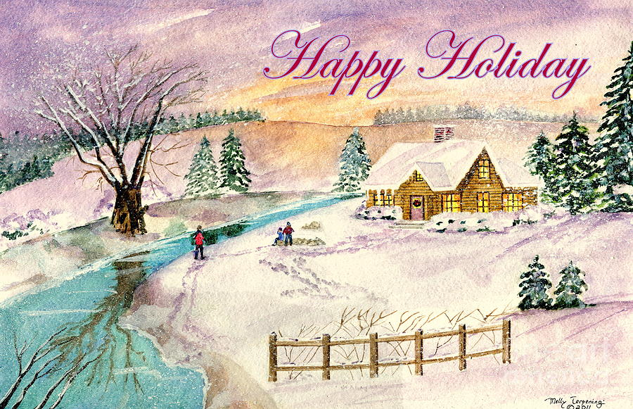 Happy Holiday Painting by Melly Terpening