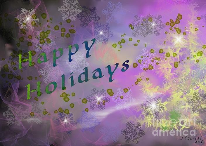 Holidays Digital Art - Happy Holidays Card by Judy Filarecki Holidays Digital Art - Happy Holidays Card by Judy Filarecki