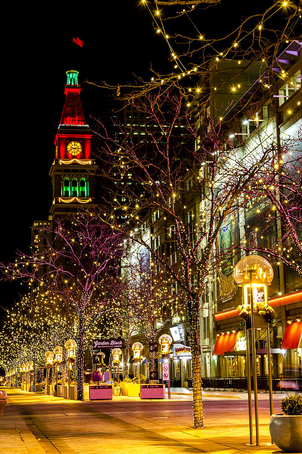 Happy Holidays Downtown Denver CO Photograph by Teri Virbickis