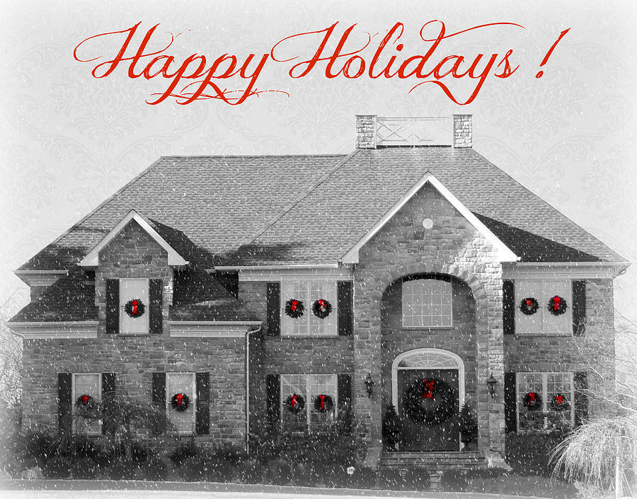 Happy Holidays House Photograph by Dark Whimsy