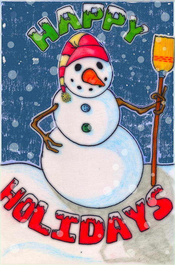 Carrot Digital Art - Happy Holidays by Jame Hayes