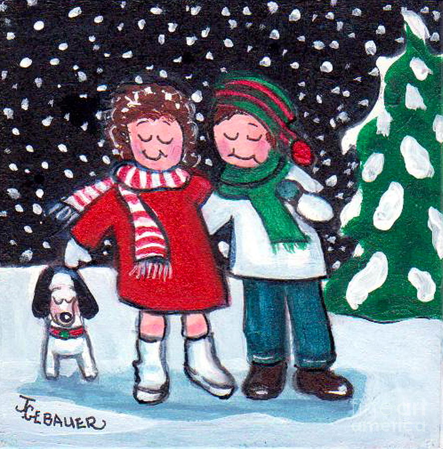 Happy Holidays Painting by Joyce Gebauer