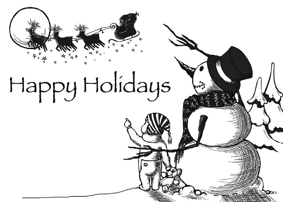 Happy Holidays Digital Art by Konni Jensen