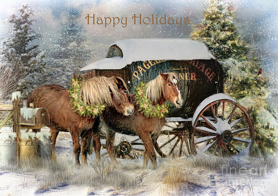 Happy Holidays Digital Art by Trudi Simmonds