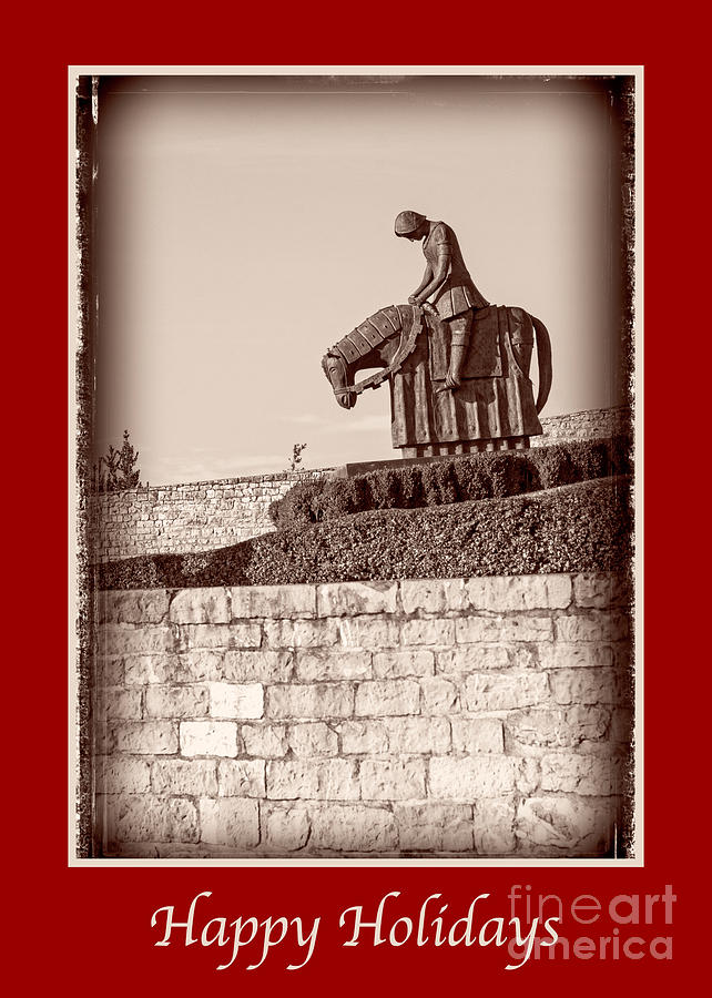 Holiday Photograph - Happy Holidays with St Francis by Prints of Italy