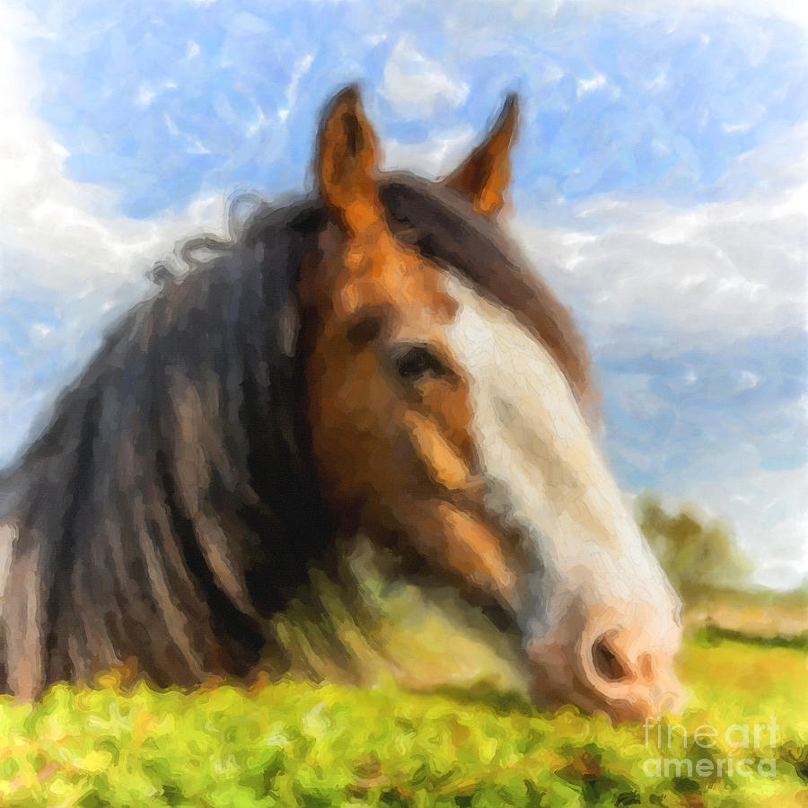 Happy Horse Digital Art by Liz Leyden